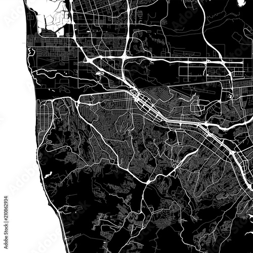 Area map of Tijuana, Mexico