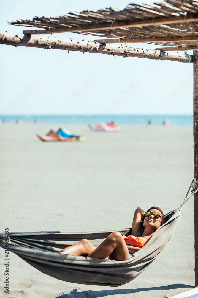 Young Woman Sunbathing