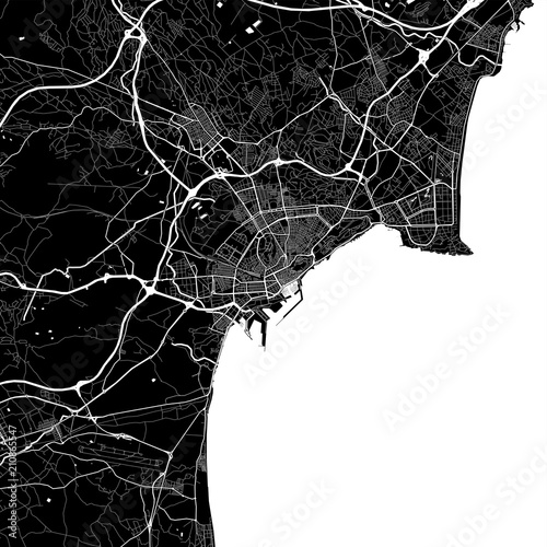 Canvastavla Area map of Alicante, Spain