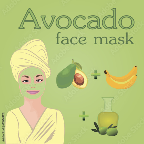 Diy Avocado, banana, olive oil face mask for dry skin
