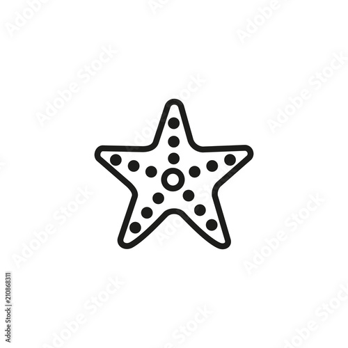 Starfish line icon, Beach, animal, sea. Vacation concept. Vector illustration can be used for topics like aquarium, summer, zoology