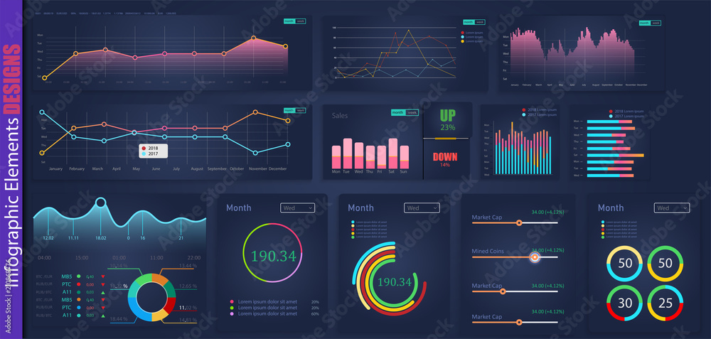 infographic web analysis element design.Art design annual statistics ...