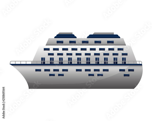 travel cruise ship vacation transport vector illustration