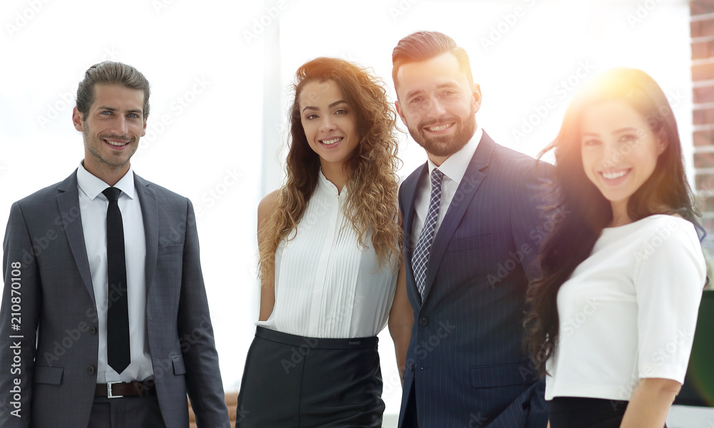 successful business team in office successful business team in office