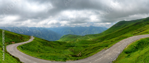 panorama of the Aubisque pass in the French Pyrenees photo