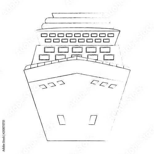 cruice ship isolated icon