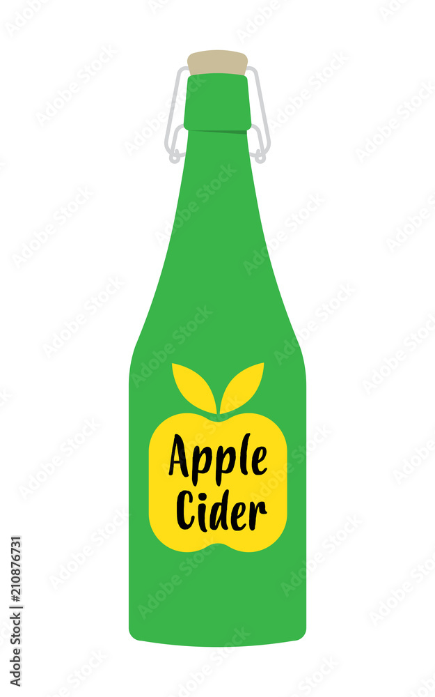 Apple cider vinegar in bottle