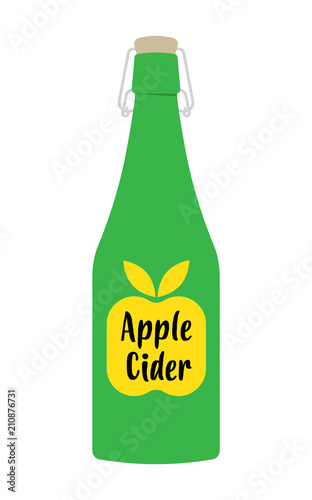 Apple cider vinegar in bottle