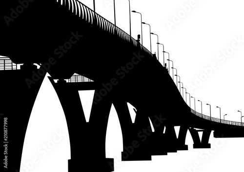 Large modern bridge across the river