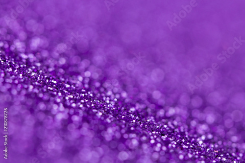 Purple glitter texture close up macro. Abstract sparkle background.