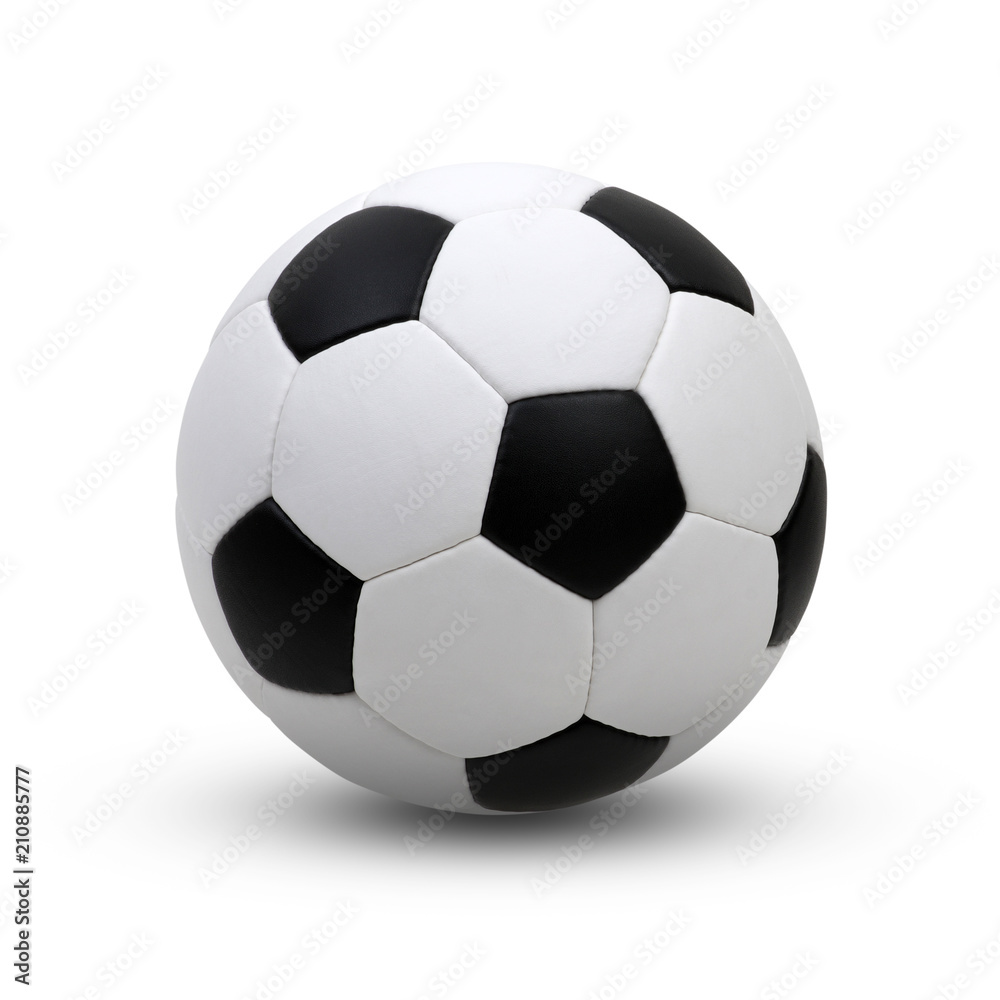 soccer ball on white