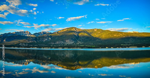 Golden Hour Columbia Lake Reflection  British Columbia  Canada