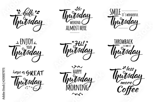 hello thursday lettering photo