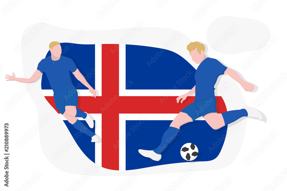 Fototapeta premium Iceland fifa football team world cup 2018