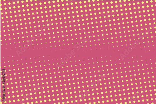 Yellow-bordo halftone modern light art. Gradient blurred pattern with raster effect.