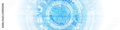 Technology background. Binary computer code.  Vector illustration.