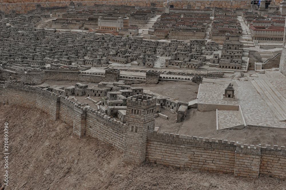 Panorama of the Second Temple Model, Israel Museum in Jerusalem Panorama of the Second Temple Model, Israel Museum in Jerusalem