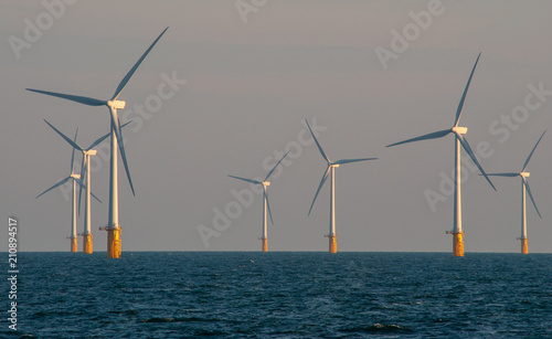 Offshore wind farm, Thames estuary. 
