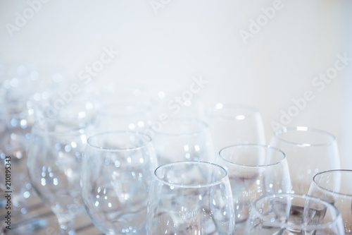 Blurred glasses with bokeh