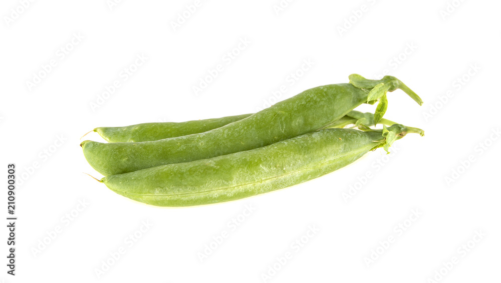 green peas on isolated white background green peas on isolated white background