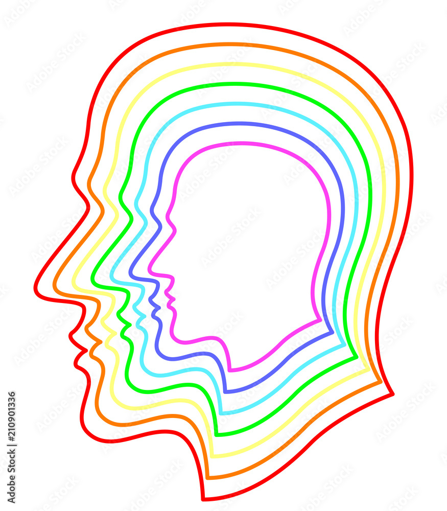 Human contour layer head Human contour layer head