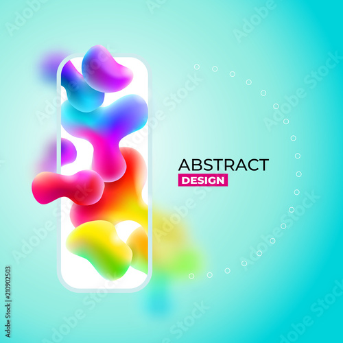 Liquid color abstract background design. Fluid gradient shapes composition. Futuristic design posters. Eps10 vector.