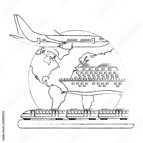 travel vacations airplane cruise ship and train world
