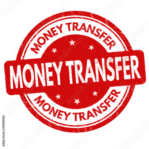 Money transfer grunge rubber stamp