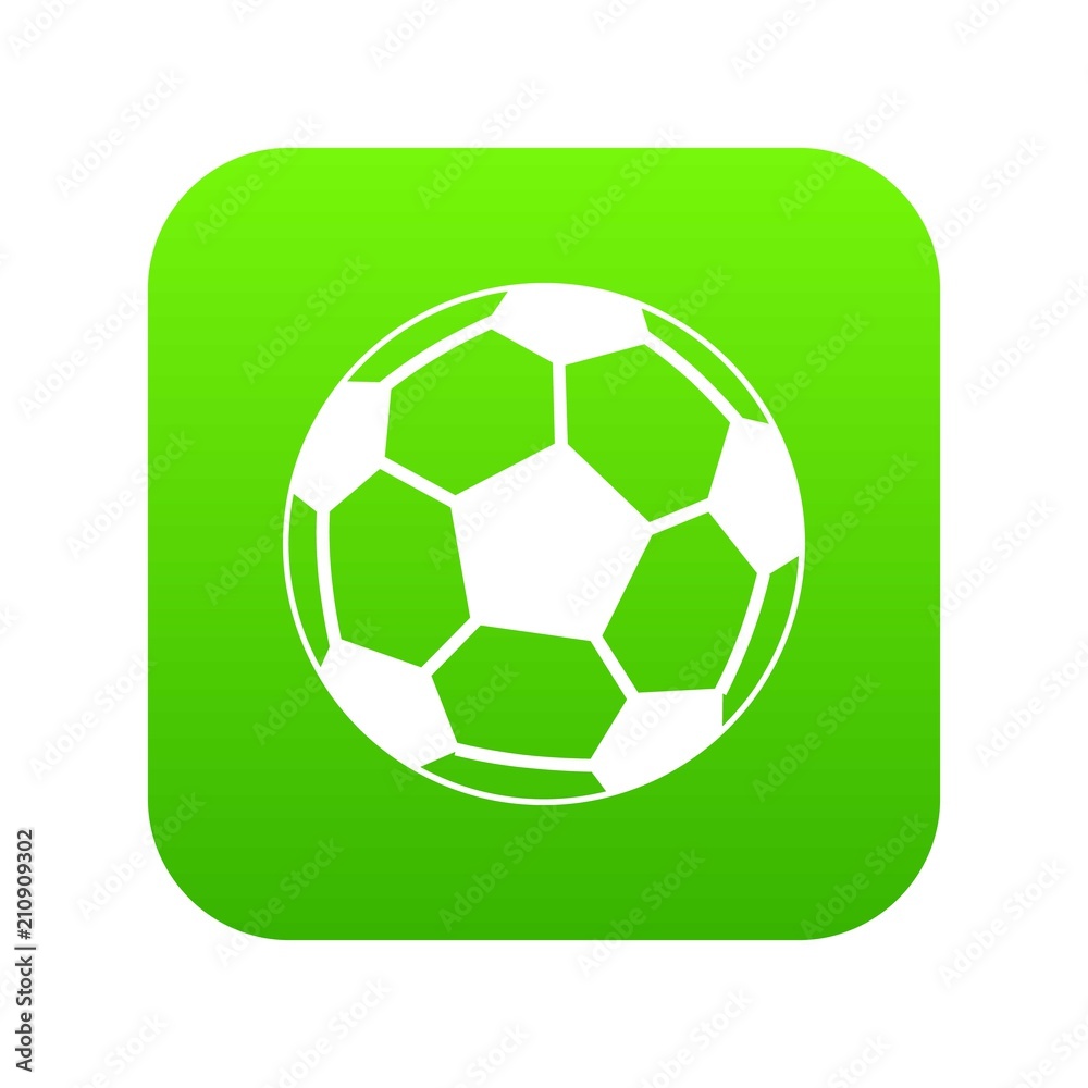 Soccer ball icon digital green for any design isolated on white vector illustration Soccer ball icon digital green for any design isolated on white vector illustration