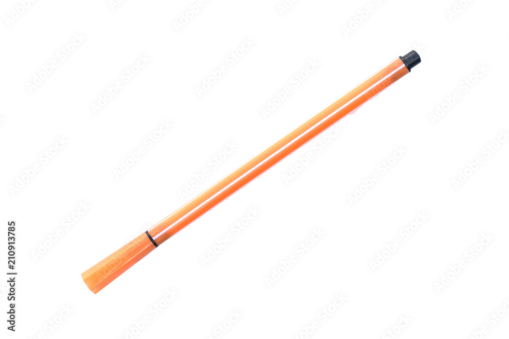 Orance pen isolated on white background. Orance pen isolated on white background.