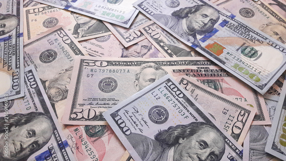 US dollars money background US dollars money background