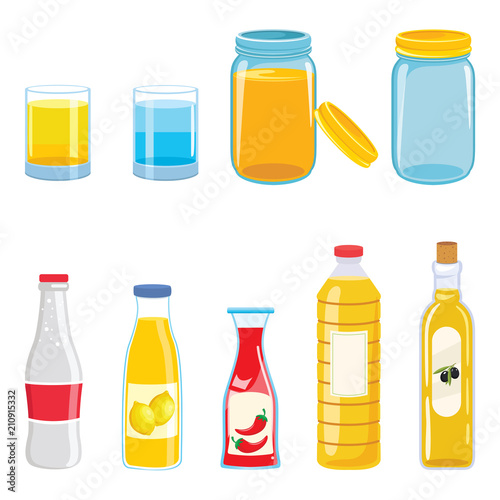 Vector Illustration Of Bottles
