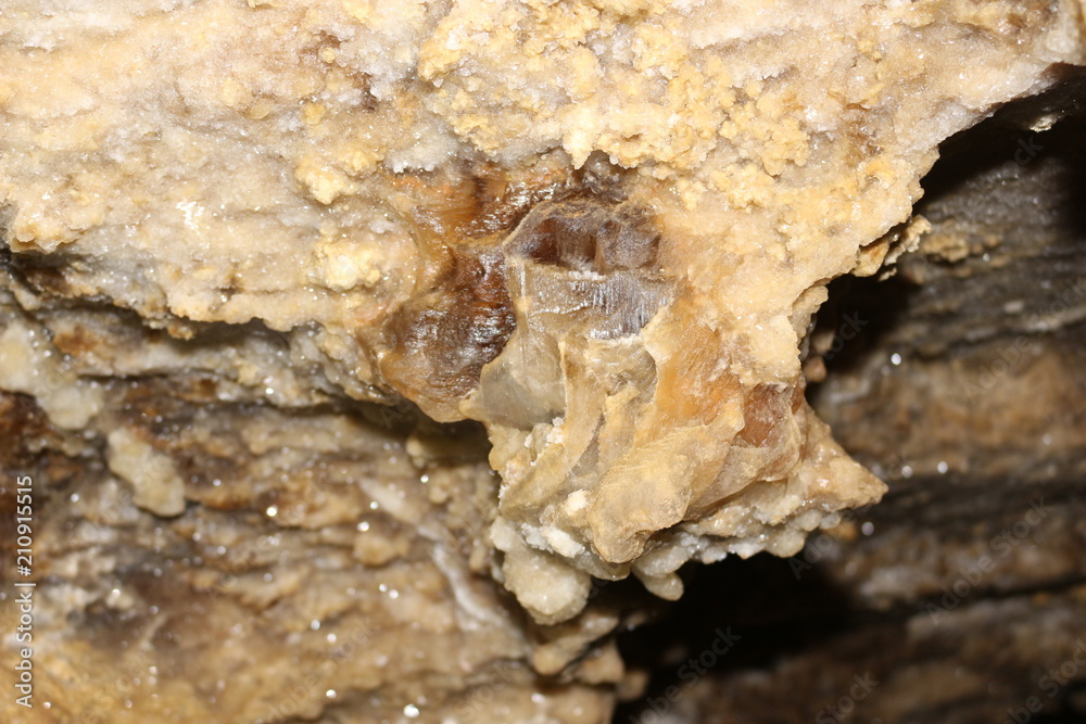 Beautiful crystals of karst caves Beautiful crystals of karst caves
