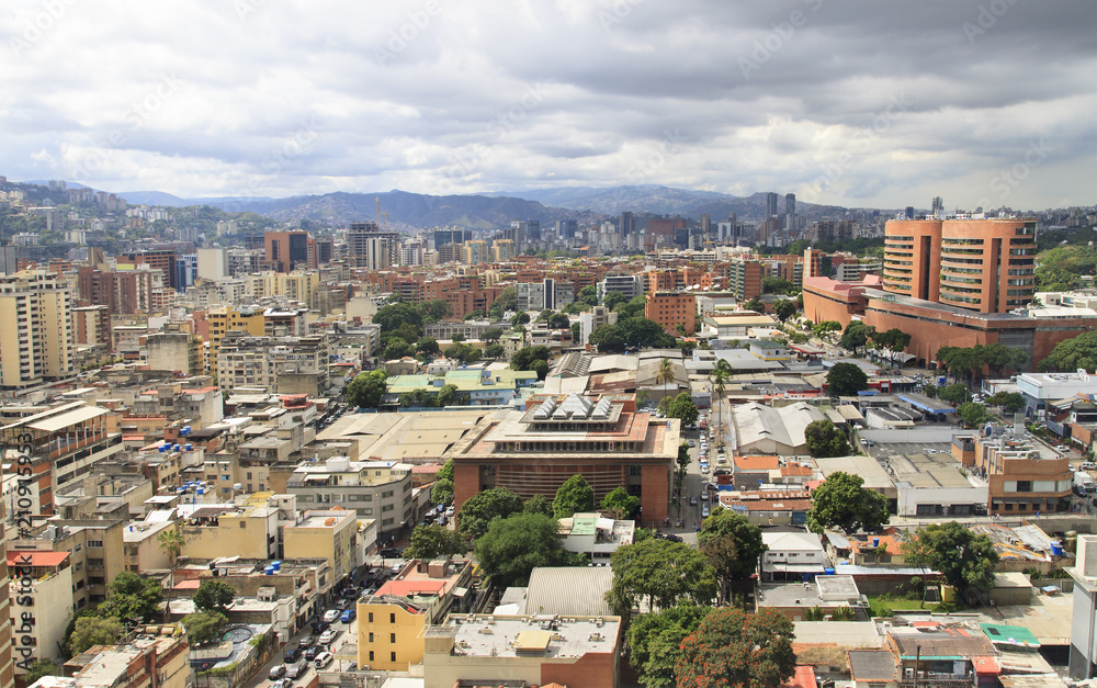 Skyline of Caracas city downtown, Venezuela.