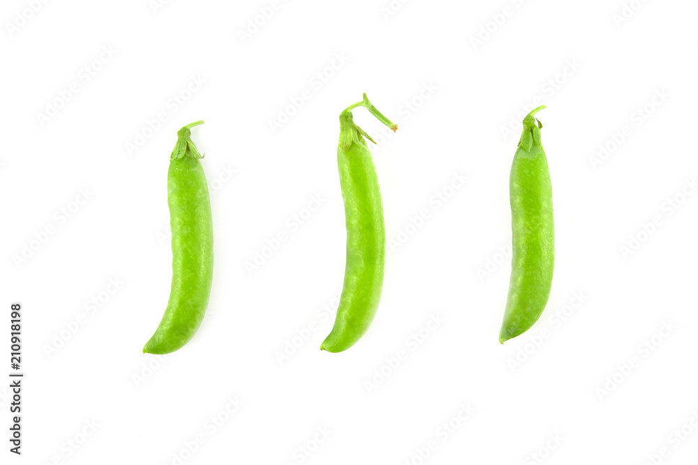 Fresh green pea isolated