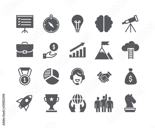 Simple flat high quality vector icon set,Universal startup, Career, Misson, Teamwork, Business Awards and more. 48x48 Pixel Perfect.