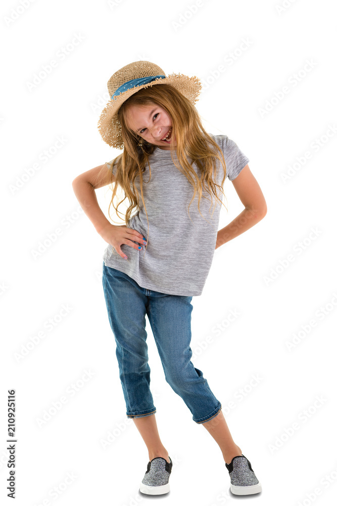 Mischievous playful 6 year old little girl Mischievous playful 6 year old little girl