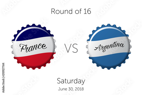 Soccer championship | Round of 16 - France VS Argentina - June 30, 2018 