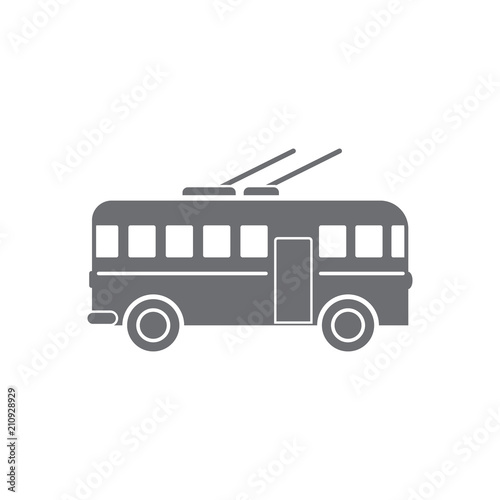 Trolleybus icon. Simple element illustration. Trolleybus symbol design from Transport collection set. Can be used for web and mobile