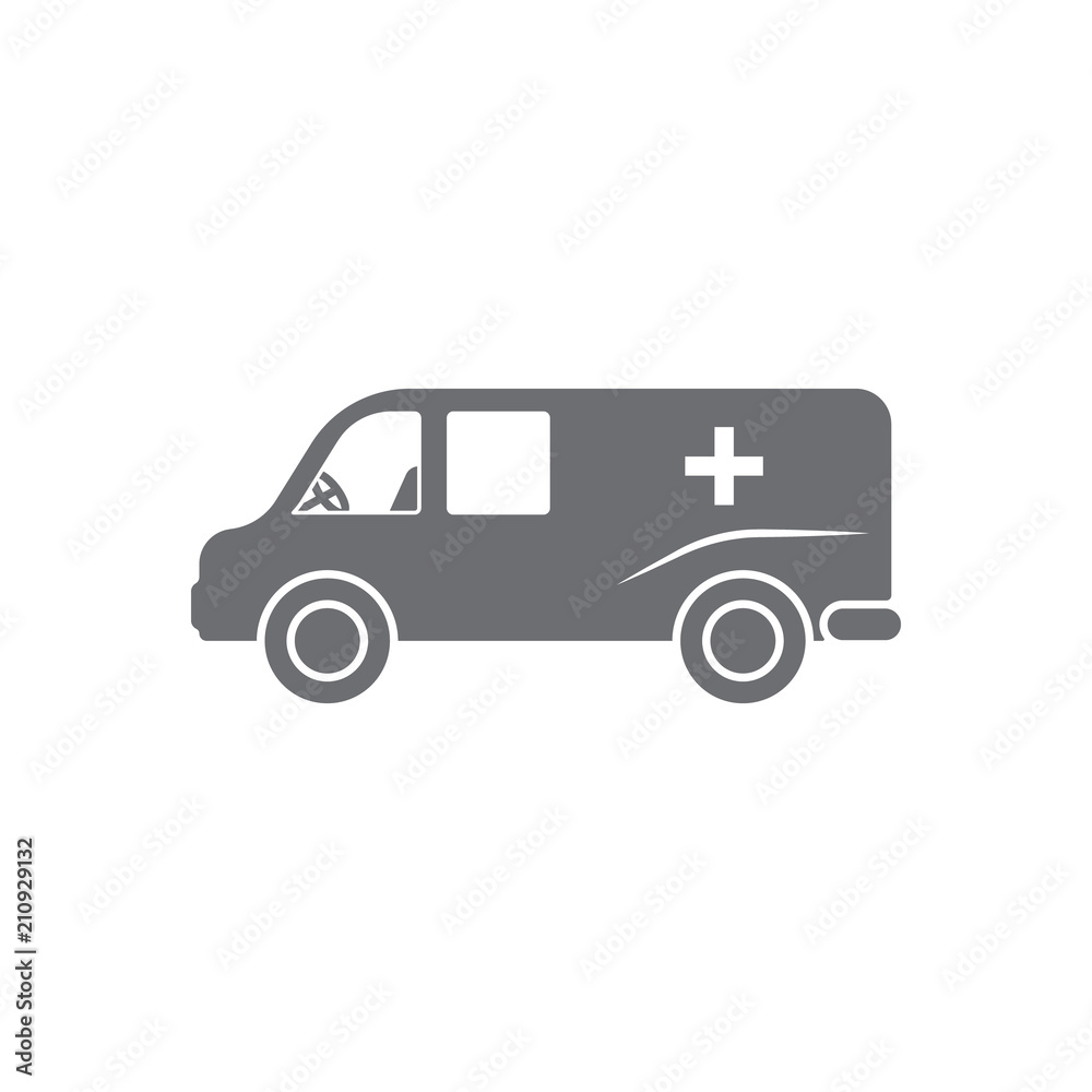 Ambulance icon. Simple element illustration. Ambulance symbol design from Transport collection set. Can be used for web and mobile
