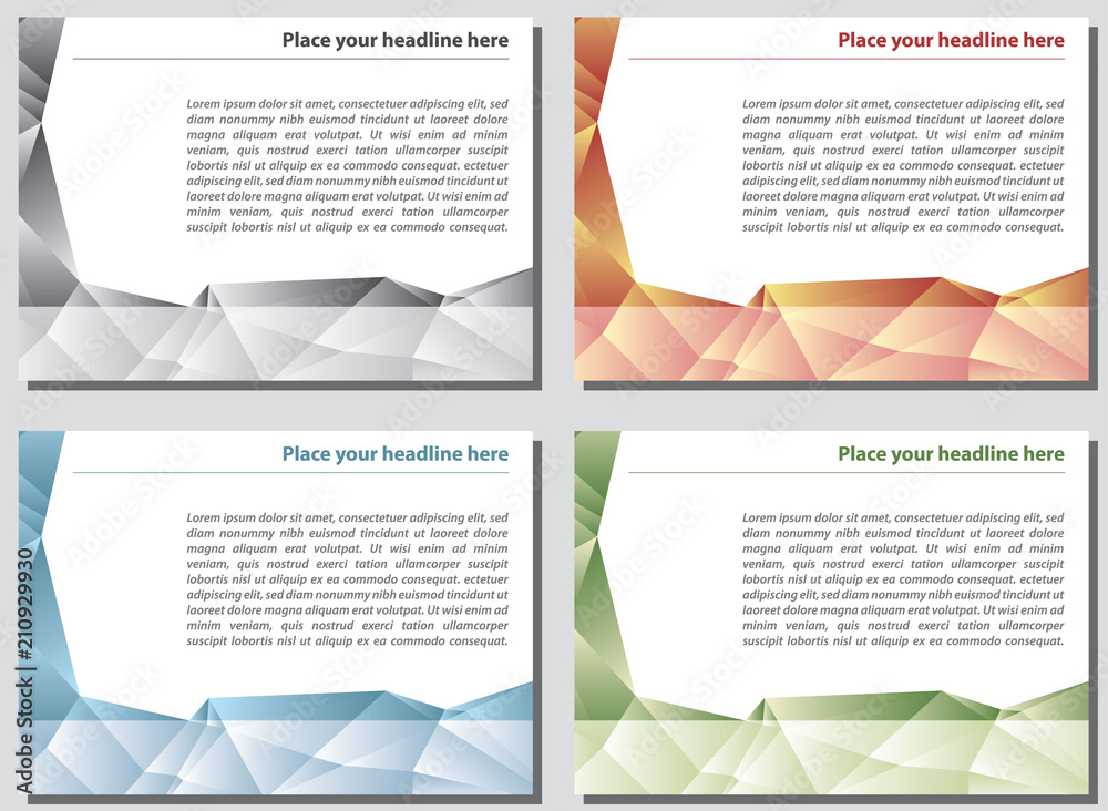 layout polygon style on A4 vertical catalog design for promotion and presentation