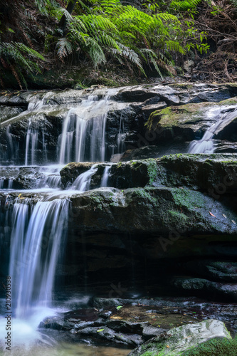 Close up to Leura Cascades - Blue Mountains, New South Wales, Australia.