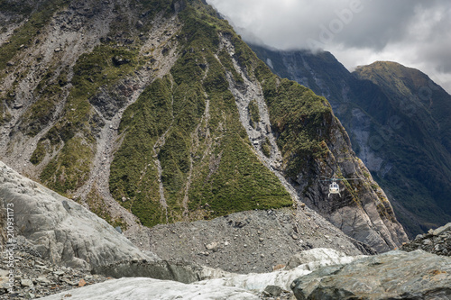 Franz Josef Glacier New Zealand December 22nd 2014 : Approaching the glacier via helicopter