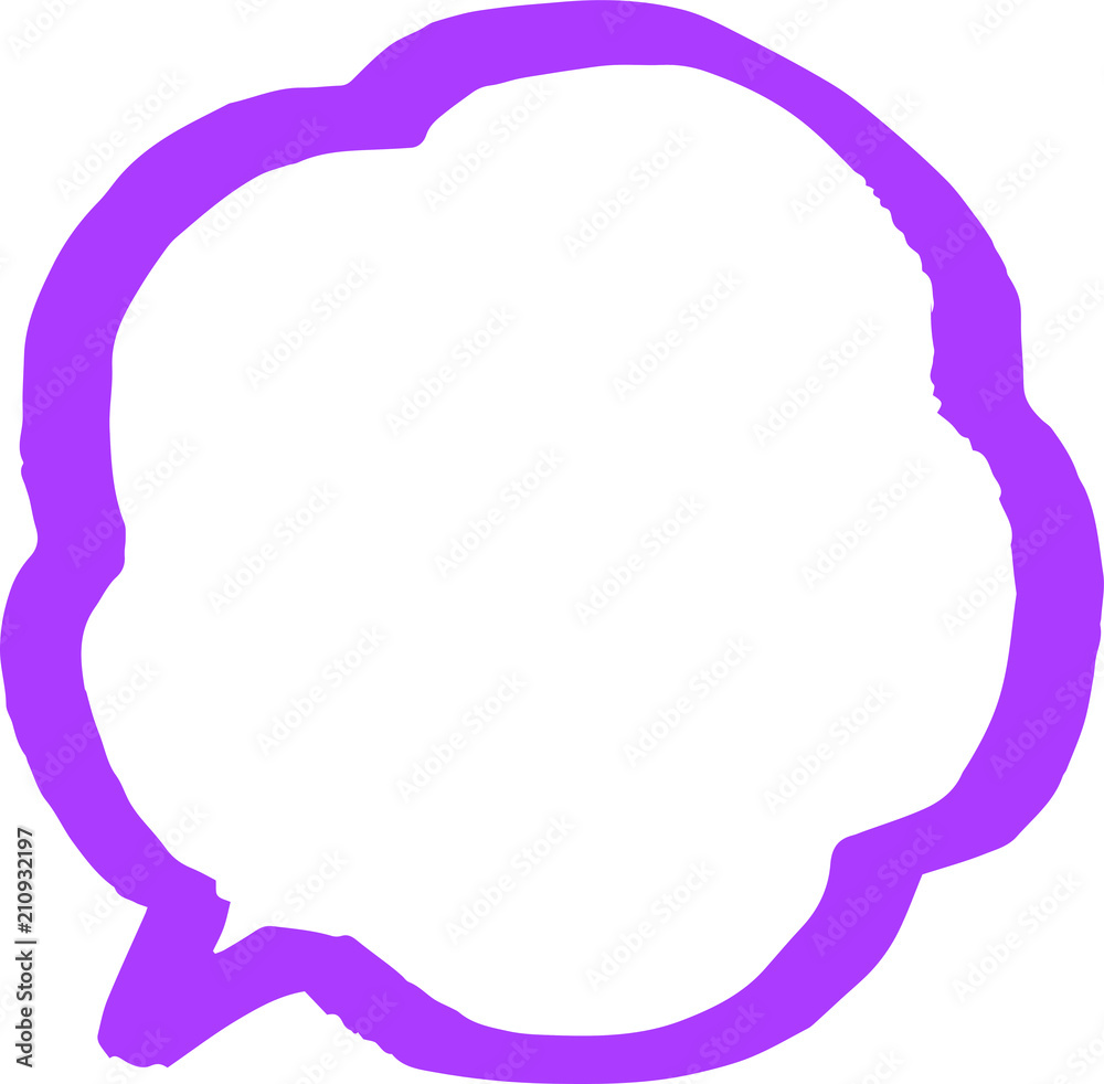 Warm color Speech balloon with Bold line Warm color Speech balloon with Bold line