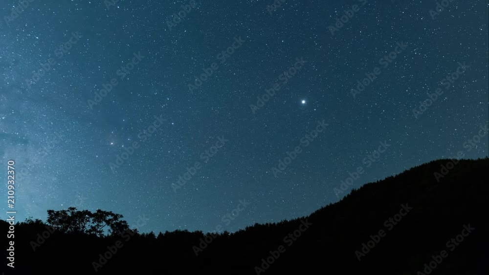 Stars and Milky Way Moving in the Sky at Night (time lapse) Stars and Milky Way Moving in the Sky at Night (time lapse)