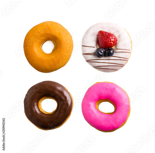 donut isolated collection on the background