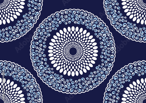 Textile fashion african print fabric super wax, Ankara prints, abstract seamless, vector illustration file.