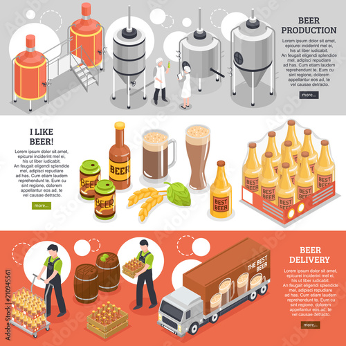Brewery Isometric Banners