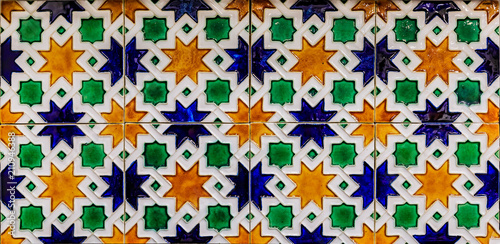 Traditional ornate portuguese azulejo tiles
