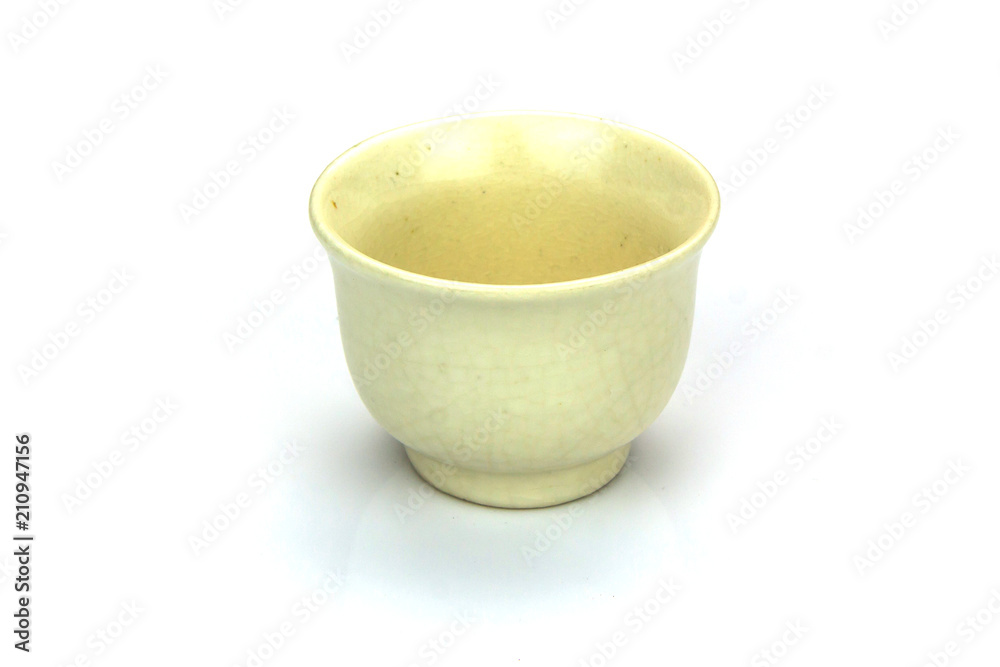Antique tea cup isolated on white background Antique tea cup isolated on white background